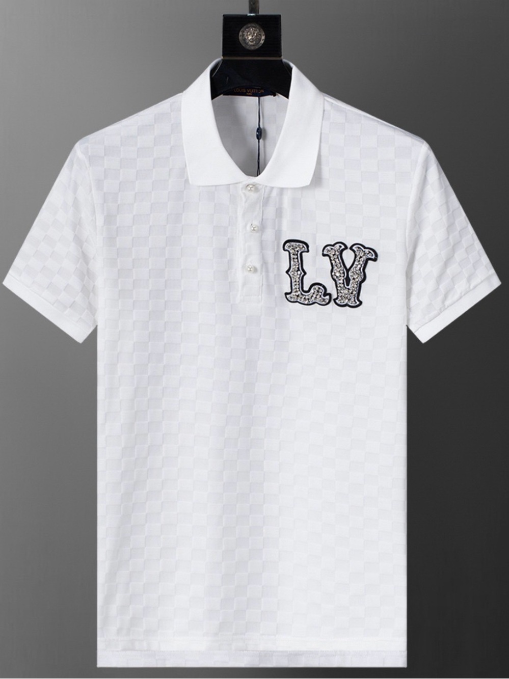 Louis Vuitton White Men's Polo with LV Monogram Patch - Picture 1 of 3